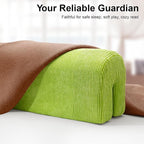 Bed Rail Bumpers Protector, Hospital Bed Rails Padding, Loft Beds and Bunk Beds Bumpers Protector, Premium Soft Memory Foam - Anti-Bump | Fall Prevention, Size 35.4 x 5.5 x 7.9 Inches, Green