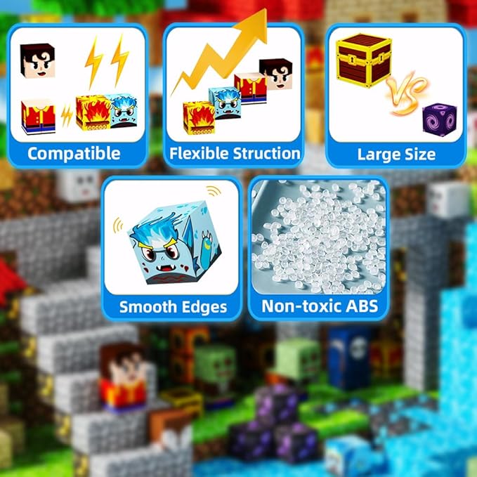 150pcs Magnetic Blocks House and Trees, Magnetic Toys Games for Kids Ages, STEM Sensory Toys for Kids Ages 4-8