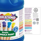 Colorations Paraben-Free Tempera Paint for Kids - 1 Gallon, Vibrant Black. Non-Toxic and Made in the USA, Classroom Must Haves, Bulk Arts and Crafts Supplies