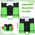 6 Pack Kids Binoculars Shock Proof Toy Binoculars Set for Age 6 Years Boys Girls Hunting Folding Small Telescope Birthday Gifts Bird Watching Educational Learning Camping Outdoor (Fresh Colors)
