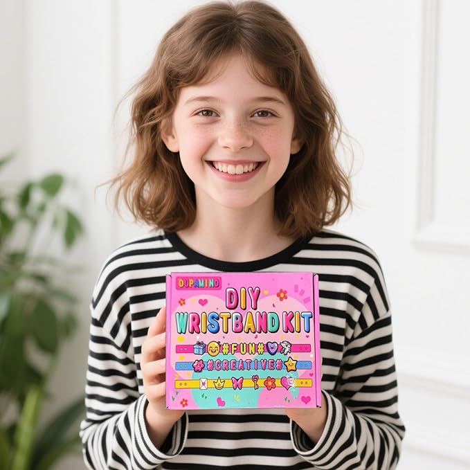 Friendship Bracelet Making Kit for Girls, Art & Craft Kits for Kids, DIY Jewelry Making with Charm & Stickers, Birthday Gifts for Ages 5-12, Toys for Ages 5, 6, 7, 8, 9, 10, 11, 12 Years Old