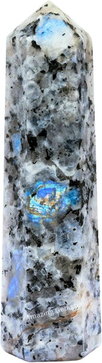 Amazing Gemstone Large Rainbow Moonstone Crystal Towers ~ Natural Healing Crystal Point Obelisk for Reiki Healing and Crystal Grid (5.5" to 6" INCH)
