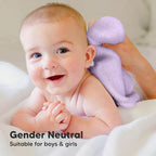 6-Pack Baby Washcloths - Soft Absorbent Viscose from Bamboo Wash Cloths for Babies, Kids, Toddlers, Infant, Newborn Bath Towels, Gentle on Sensitive Skin, 10x10 Reusable Face Towels (Soft Lilac)