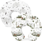 Nursing Pillow Covers 2 Pack, Breastfeeding Pillow Slipcovers Soft and Stretchy, Nursing Covers for Baby Girls Boys Newborn