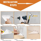 Furniture Anchors for Baby Proofing Heavy Duty Bracket Drywall Anchors Securing 1000 lbs Multiple Installation Options Keep Baby Pet Safety from Falling Furniture 4 Pack White Wall Anchors