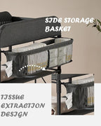 BEKA Diaper Changing Station, Portable Changing Table for Baby, Waterproof, Folding Portable Changing Station, Adjustable Height w/Organizer, Mobile Nursery Diaper Changing Table for Baby, Newborn