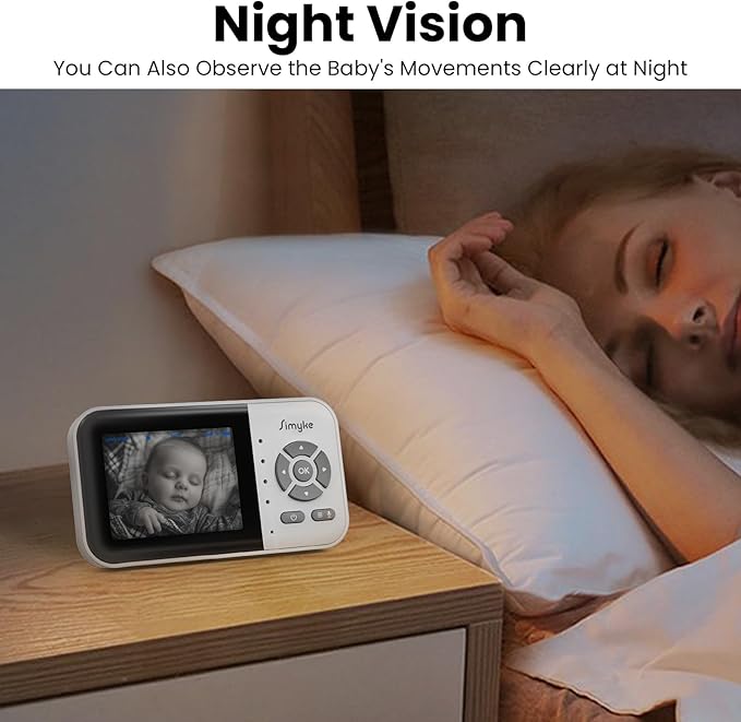 2Cameras Video Baby Monitor,Two Mode,2.8'' IPS Display Screen,Night Vision,2-Way Talk,1200ft Long Range,VOX,Lullaby,Free Smart Phone App, Works with iOS, Android,Ideal for Baby/Elderly/Pet