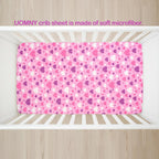 UOMNY Crib Sheet Heart Fitted Crib Sheets Baby Sheet for Standard Crib and Toddler Mattresses Nursery Bedding Sheet Crib Mattress Sheets for Boys and Girls 1 Pack Space Toddler Sheet