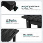 41" Shower Bench, Waterproof Poly Lumber Shower Stool for Shaving Legs, Shower Chair Seat Holds up to 400lbs, Bathroom Bench for Inside Shower, Non-Slip (Black)