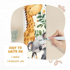 Personalized Name Baby Growth Height Chart Handing Ruler Wall Decor for Kids, Animals Canvas Removable Height Growth Chart, Nursery Decor, Toddler Kid Room Decoration, Hangable