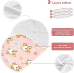 1 Pack Muslin Burp Cloths Cute Dogs Pink Cotton Baby Burp Cloths Soft Burping Cloth Absorbent Spit Up Rags for Newborn Boys Girls 22x11 Inch