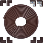Foam Corner Protector Edge and Corner Guard, with 12.5 feet Length Foam Safety Bumpers, Baby Proofing Safety Table Corner Protectors (Coffee 12.5ft)