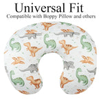 Nursing Pillow Cover Set 3 Pack Nursing Pillow Slipcovers for Moms Breastfeeding Moms, Ultra-Soft Stretchy Fit Standard Nursing Pillows Sun/Forest Deer/Dinosaur