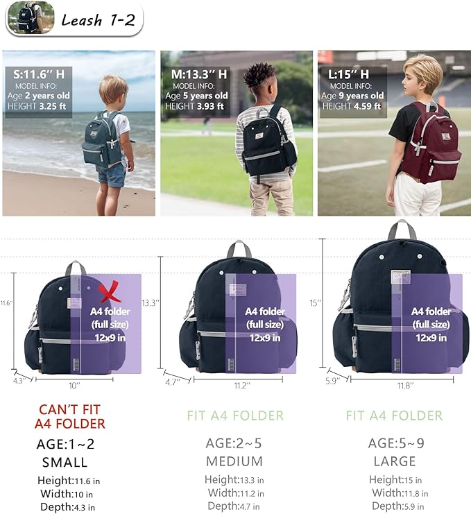 Toddler Backpack for Toddlers 1-2: Baby kids Backpack for daycare Boys Girls