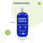 Truremedy Naturals Shea Butter - No Fragrance Body Wash for Men and Women - Hydrating and Soothing Shower Gel Rosemary, Jojoba, Aloe - 12 oz - Moisturizes