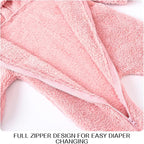 Baby Fleece Jumpsuits Infant Bear Ear Snowsuit Newborn Hooded Romper Warm Coat