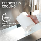 11oz Portable Breast Milk Cooler for Outdoor, Keeps Milk Cold for up to 16 Hours, Breastmilk Chiller with Breastmilk Storage Bottle, Baby Feeding Essentials