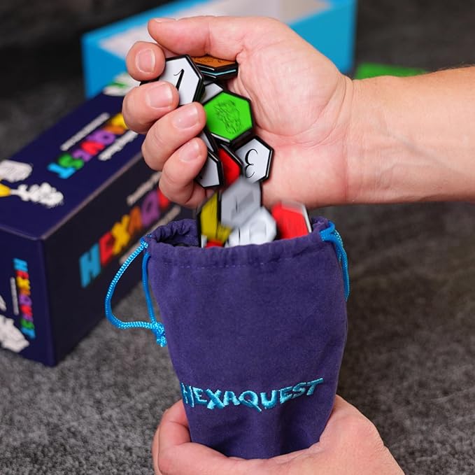 The Strategic Trivia Board Game – 1500 Questions, 6 Categories, 65 Hexagon Tiles, Premium Bag – Fun, Quick to Learn, Perfect for Game Nights, Families & Parties