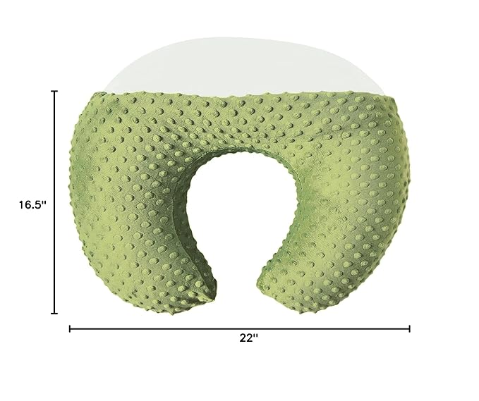 Nursing Pillow and Positioner for Breastfeeding, Ultra Soft Baby Breastfeeding Pillows for More Support for Mom and Baby, with Premium Removable Cover (Tarragon)