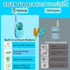 Vvinca Toys for Ages 5-7 Boys Girls, Rechargeable Walkie Talkies for Kids Long Range 22 CH 2 Way Kids Walkie Talkie with Flashlight for Camping Hiking Indoor Outdoor 3 4 5 6-12 Birthday