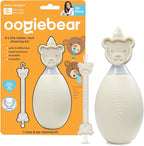 oogiebear BearPair Silicone Bulb Baby Nasal Aspirator and Ear & Nose Syringe, Safely Sucks Snot and Removes Mucus, Cleanable and Reusable, Grey