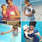 Water Ring Sling Baby Carrier, Adjustable Lightweight Breathable Newborn Carrier Sling for Summer, Swimming, Pool, Beach, Front Chest Mesh Infant Wrap Carrier for Baby Gift (Light Grey)