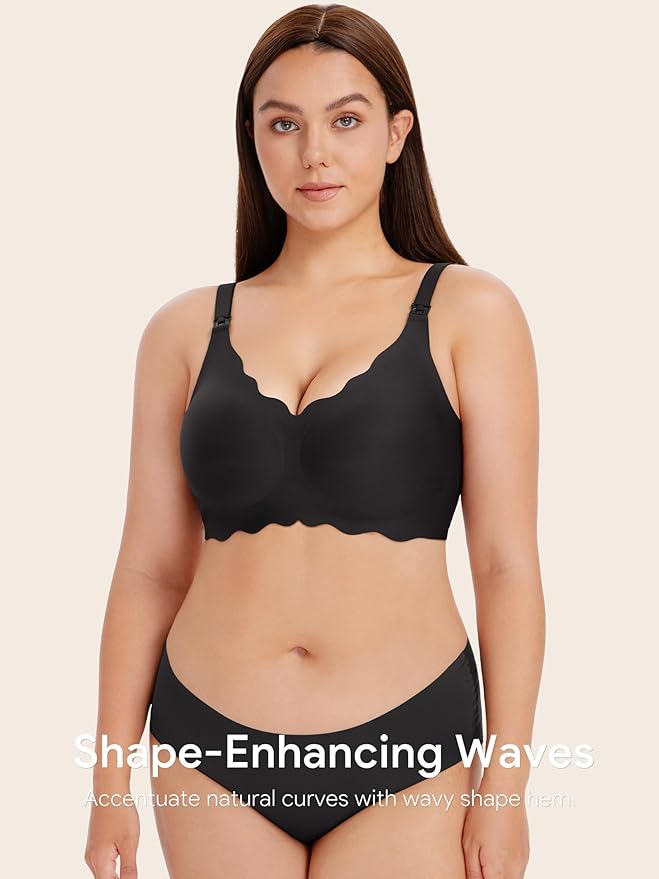 Angelhood Nursing Bras for Breastfeeding Ultra Comfort Seamless Maternity Bra Pack Wireless Pregnancy Bralette Bra Extender