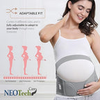 NeoTech Care Pregnancy Support Maternity Belt, Waist/Back/Abdomen Band, Belly Brace (Size L, Grey Color)