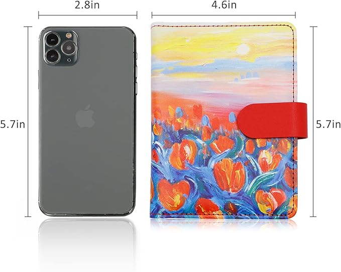 Melsbrinna RFID Passport Holder for Travel, Unisex Adults, Red, PU Leather, RFID Blocking, Passport Cover