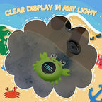 b&h Baby Bath Thermometer with LED Display, Newborn Water Temp Thermometer, Safety Water Sensor for Infants, Color-Coded Alerts, Tub Temperature Monitor, Cute Floating Bath Toy, Crab (Pink)