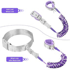 Accmor Toddler Leash with Reflective Baby Anti Lost Wrist Link, 2 in 1 Kids Walking Harnesses Belt Leashes with Key Lock for Girls Age 1-4, Keep Child Close Rope Tether for Outdoor Travel Purple