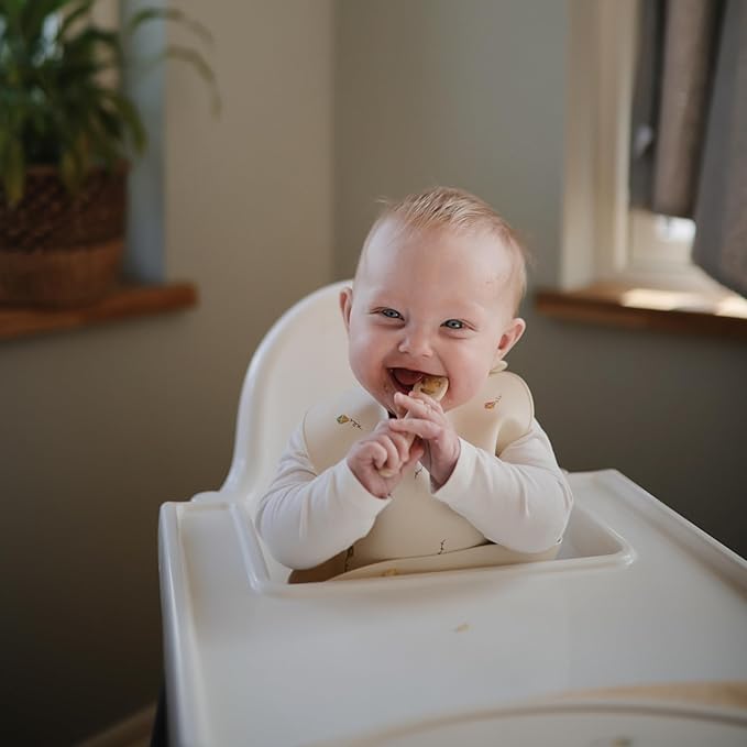 mushie Silicone First Feeding Baby Spoons | 2 Pack (Powder Blue/Shifting Sand)