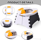 Portable Potty for Toddler Travel, Kids Travel Potty Training Chair with Travel Bag, Baby Potty Training Toilet for Outdoor and Indoor Easy to Clean (White) by Yszawmx, Includes 30 Replacement Bags