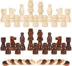 3-in-1 Wooden Chess, Backgammon Set and Checkers Set- 12 Inch Portable Board Game for Kids and Adults, Classic Strategy Game with Durable Chess Pieces Perfect for Travel Family Game Educational Games