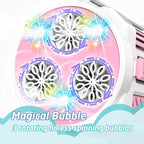 Automatic Gatling Bubble Gun,That Produces Thousands of Bubbles per Minute, Suitable for Children and Adults and Perfect for Indoor and Outdoor Birthday Parties for Girl Boy