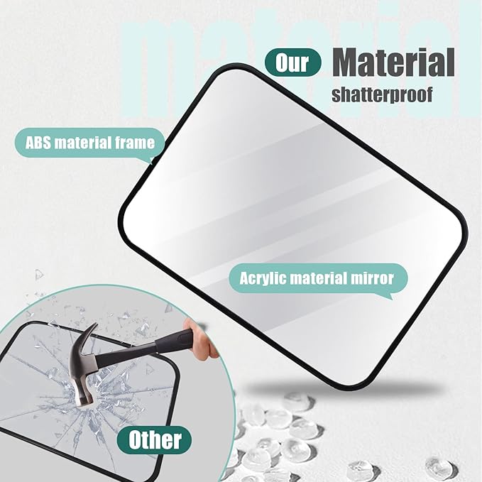 Baby Car Mirror, Universal Fit, Headrest Mount, Shatterproof, Stable, Easy Install, Compatible with Most Cars & SUVs