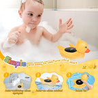 TKY Baby Bath Thermometer with Floating Toys - Digital Water & Room Temperature Monitor, Rechargeable Thermometer with Alerts for Newborn Bath Essentials, Infant Safety