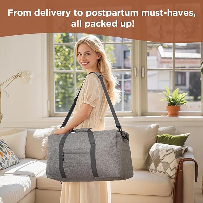 Upgraded Postpartum Recovery Essentials Kit for Women, Nursing Gown, Luggage Bags, Socks, Peri Bottle, Cooling Spray, Disposable Underwear, Postpartum Pads, Hot&Cold Packs, Cooling Liners