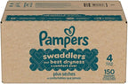 Pampers Swaddlers Diapers, Size 4 (15-34 lbs), 150 Count, Absorbent, Keeps Baby Dry and Comfortable, Skin Safe Disposable Baby Diaper (Packaging May Vary)