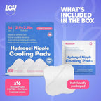 16CT Hydrogel Nipple Pads for Breastfeeding with Lanolin - Cooling Sore Nipple Gel Soothing Pads - Breast Feeding Essentials for Moms by Livaclean Health