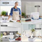 NOVWANG 3 Pack Baby Wipes Dispenser Wipe Holder with Lids, Keeps Wipes Fresh, Refillable Wipes Container with Sealing Design, Bathroom Tissues Wipes Case Box