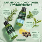 Travel Shampoo Conditioner and Body Wash Gift Set Trio, Travel Size Hair Care & Body Care for Trip, Outdoor, Camping, Hotel & Gyms, Anti-Dandruff, Nourish, Gentle For Baby, 3.38 Oz Travel Size Bottles