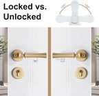 Child Proof Door Lever Lock(6 Pack) - Baby Proofing Door Handle Lock, 3M Adhesive & No DrillingNeed, Minimalist Design, Child Safety Door Handle Locks