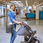 Breastmilk Cooler Bag with Ice Pack Fits 6 Baby Bottles Up to 9 Ounce, Baby Bottle Bag with Shoulder Strap for Nursing Mom Daycare,Dark Grey