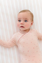 Ely's & Co. Crib Bedding Set for Girls, Toddler Bedding Set, 5 Piece Set - 2 Fitted Crib Sheets/Toddler Bed Sheets, Quilted Comforter and Decorative Pillow with Insert, Butterfly + Stripe Collection