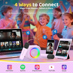 Karaoke Machine for Kids, Toys for 3-12 Years Old Girls Gifts, Kids Karaoke Microphone Machine Toy, Best Fun Christmas Birthday Gifts for 5 6 7 8 9 10 11 Years Teens Girl Boys Purple 2 Mic