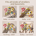 Musical Baby Stroller Arch Toys, Travel Car Seat Toys, Baby Play Arch Crib Accessory Toys, Mobile for Bassinet, Pram Activity Arch Bar Toys for Babies Infants