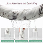 Momcozy Hooded Baby Towel, 2 Pack and Cotton Bath Towel with Hooded, Large 35 X 35 Inch, Baby Towel Set for Boy or Girl,Infant and Kid, Ink Wash Leaves