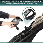 Snack Tray Fits for UPPAbaby Vista V3/Vista V2/Vista/Cruz/Cruz V2/ RumbleSeat/RumbleSeat V2, Updated Snack Tray with Two Snack Compartments & Cup Holder, Quick Attachment, Stroller Accessories