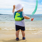 Accmor Toddler Harness Leash with Anti Lost Wrist Link, Cute Dinosaur Harnesses Walking Wrist Leashes for Kids, Children Restraints Hand Straps Belt Tether to Keep Baby Boys Girls Close (Turquoise)